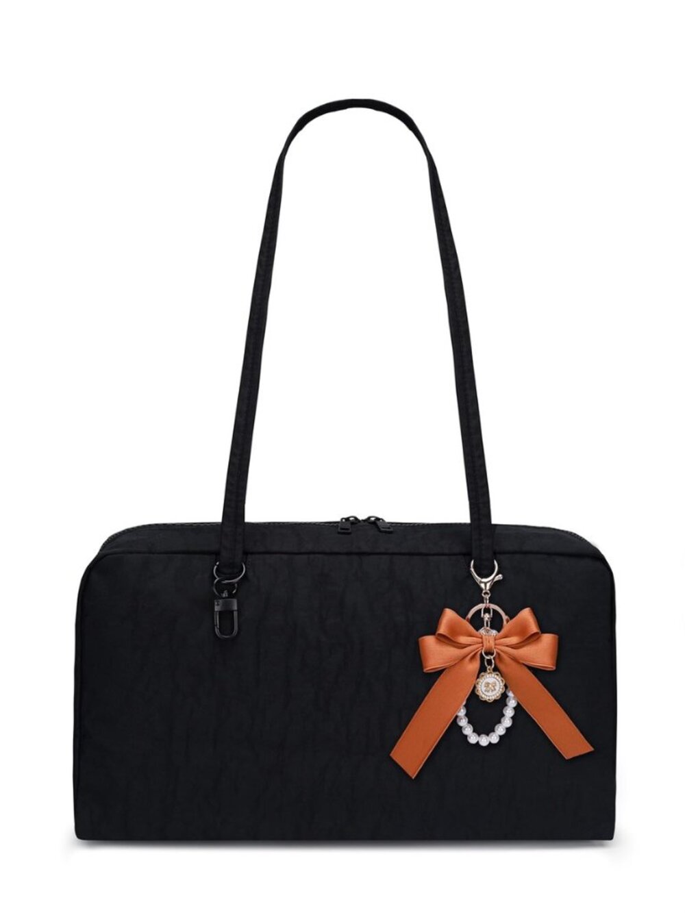 Slouchy Bowler Bag for Women Large Tote Bags Soft Nylon Zip Hobo Bag Purses for